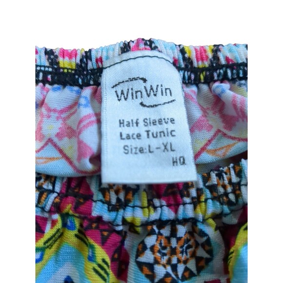 Win Win Red,Blue,Pink,Orange Women's 1/2 sleeve tunic - LG-XL - Picture 5 of 7